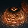 CSSYKV Eco-Friendly Chandelier, Bamboo Woven Lampshade, Warm Lighting, Japanese Style Lamps and Lanterns for Dining Table, Balcony, Bedroom, Decorative Lighting, Chandelier E27 view 3