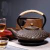 900ml Cast iron cherry blossoms tea kettle teapot tea accessories tea set house decor for friends family tea lovers-gold view 1