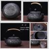 900ml Cast iron cherry blossoms tea kettle teapot tea accessories tea set house decor for friends family tea lovers-gold view 4