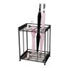 Umbrella Rack Hua Metal Black Umbrella Stand Can Hold 30 Umbrellas in Large Capacity, for Business Hotel Bank, with Stainless Steel Drip Tray, 48x35x62cm view 1