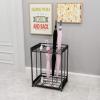 Umbrella Rack Hua Metal Black Umbrella Stand Can Hold 30 Umbrellas in Large Capacity, for Business Hotel Bank, with Stainless Steel Drip Tray, 48x35x62cm view 3