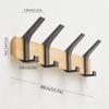 SHUTING2020 Wall Coat Rack Clothes Hooks Row Hook Wall Mounted Modern Coat Rack Clothes Hook Free Punch/Punch Dual-Purpose Hanger for Kitchen Bathrooms Doors Office Closet Wall Coat Hook (Size : A-1) view 2