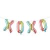 16 Inch XOXO Letter Foil Balloons Banner Wedding Engagement Valentines Day Marriage Bridal Shower Birthday Party Decor Balloon Multicolor (XOXO RAINBOW) view 1