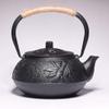900ml Cast iron tea kettle teapot tea accessories big tea tea set house decor for friends family tea lovers-Bamboo gold view 1