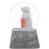 Elanze Designs Dog Angel Wings Bereavement Grief Loss Grey Heart Always Forever in Our Hearts Rainbow Bridge Puppy Heaven 100MM Musical Snow Globe Plays Tune Wind Beneath My Wings view 2