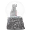 Elanze Designs Dog Angel Wings Bereavement Grief Loss Grey Heart Always Forever in Our Hearts Rainbow Bridge Puppy Heaven 100MM Musical Snow Globe Plays Tune Wind Beneath My Wings view 4