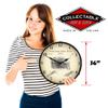 Earth Moving Bulldozer 1936 Patent LED Wall Clock, Retro/Vintage, Lighted, 14 inch view 3