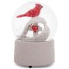 Elanze Designs Cardinal Bereavement Grief Loss When A Cardinal Appears an Angel is Near Cross Wings Bird Comfort Funeral 100MM Musical Glitter Snow Globe Plays Tune Amazing Grace view 3