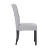WestinTrends Hayes Tufted Dining Chairs, Linen Fabric Upholstered Kitchen Dining Table Chairs with Solid Wood Legs, Gray view 4