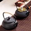1200ml Handmade Tetsubin Cast iron kettle teapot with stainless steel infuser gas stove kettle black Japanese tea pot-Iron Cover800ML view 2
