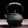 1200ml Handmade Tetsubin Cast iron kettle teapot with stainless steel infuser gas stove kettle black Japanese tea pot-Iron Cover600ML view 3