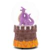 Elanze Designs Dragon Castle Purple Roaring Flames Tower Ramparts Lava Turret Medieval Battle Fantasy Knight Slaying 100MM Musical Glitter Snow Globe Plays Tune Fantasie Impromptu view 3