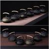 900ml Cast iron cherry blossoms tea kettle teapot tea accessories tea set house decor for friends family tea lovers-Fish pattern gold view 3