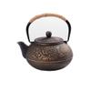 900ml cast iron pot uncoated iron teapot southern Japan Japanese kung fu tools stainless steel sieve peony teakettle-As shown view 1