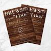Brews Before I Do | Rustic Rehearsal Dinner Invitations | Rehearsal Invitations | Brewery | Love is Brewing Invite | Wood view 2