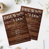 Brews Before I Do | Rustic Rehearsal Dinner Invitations | Rehearsal Invitations | Brewery | Love is Brewing Invite | Wood view 3