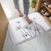 Prime Leader Bathroom Rug Shaggy Bath Mat Beauty Dandelion Plant Pattern Black and White Doormat, Ultra Soft Plush Non-Slip Absorbent Rugs for Tub, Shower and Kids Room, 18 x 30 inches view 1