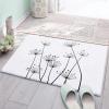 Prime Leader Bathroom Rug Shaggy Bath Mat Beauty Dandelion Plant Pattern Black and White Doormat, Ultra Soft Plush Non-Slip Absorbent Rugs for Tub, Shower and Kids Room, 18 x 30 inches view 3