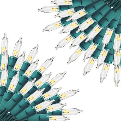 FUNPENY Christmas Lights, 2 Pack Total 300Count 60FT String Lights Green Wire for Indoor/Outdoor Christmas Tree Xmas Party Holiday Home Decorations, Warm White