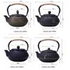 900ml Cast iron cherry blossoms tea kettle teapot tea accessories tea set house decor for friends family tea lovers-fish silver view 2