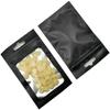 100PCS Mylar Bags Zip Lock Flat Foil Food Storage Packaging Bags Clear Plastic Window Heat Seal Smell Proof Coffee Beans Candy Packing Pouch (Green,10.5x15cm(4.1x5.9 Inch)) view 4