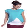 HomeLoft Basics Andongnywell Women's Tow Color Maternity Nursing T-Shirt Short Sleeve Breastfeeding Tops Nursing T-Shirt (Light Blue,Medium,) view 2