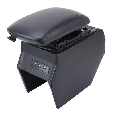Lingland Car ABS Leather Wrapped Armrest Box with Fast Charge USB Holes and Cables for Peugeot 2008 Car Storage Box Storage Box Storage Box