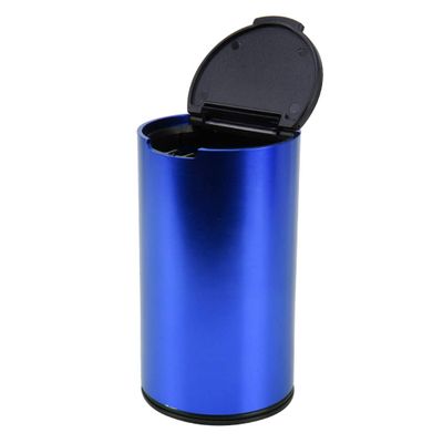 Lingland JG-036 Universal Portable Car Auto Stainless Steel Trash Rubbish Bin Ashtray for Most Car Cup Holder (Black) Car Storage Box Storage Box Storage Box (Color : Blue)
