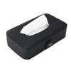 Lingland Universal Car Facial Tissue Box Case Holder Tissue Box Fashion and Simple Paper Napkin Bag with Napkin(Black) Car Storage Box Storage Box Storage Box (Color : Black) view 1