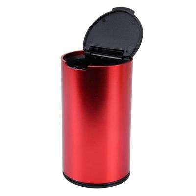 Lingland JG-036 Universal Portable Car Auto Stainless Steel Trash Rubbish Bin Ashtray for Most Car Cup Holder (Black) Car Storage Box Storage Box Storage Box (Color : Red)