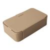 Lingland Universal Car Facial Tissue Box Case Holder Tissue Box Fashion and Simple Paper Napkin Bag with Napkin(Black) Car Storage Box Storage Box Storage Box (Color : Khaki) view 3