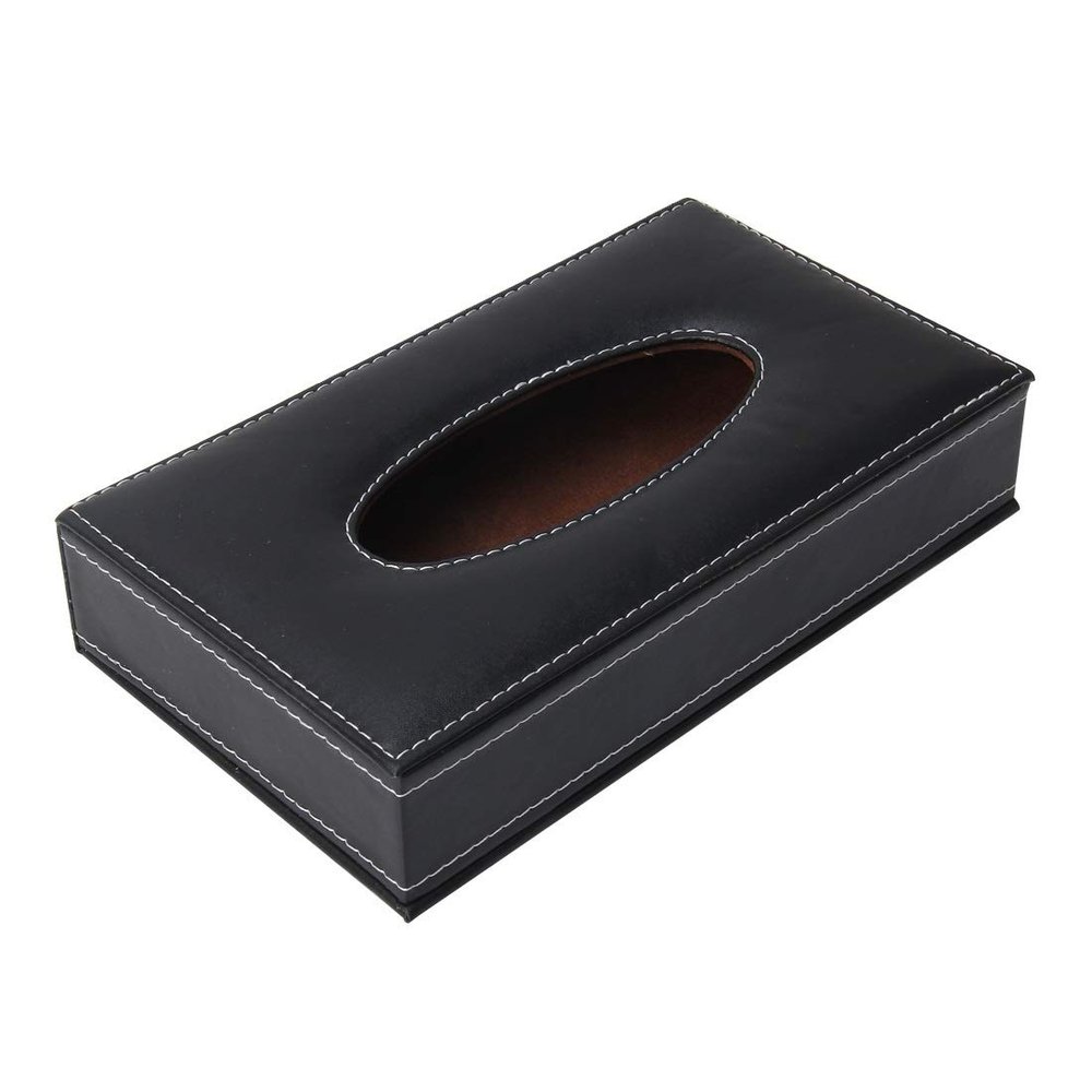 Lingland Universal Home Office Hotel Car Facial Tissue Box Case Holder Tissue Box Fashion and Simple Paper Napkin Bag (Not Include Napkin)(Black) Car Storage Box Storage Box Storage Box