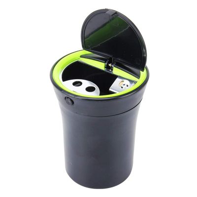 Lingland Universal Portable Car ABS Trash Rubbish Bin Ashtray with Blue LED Light and Lit Car Storage Box Storage Box Storage Box
