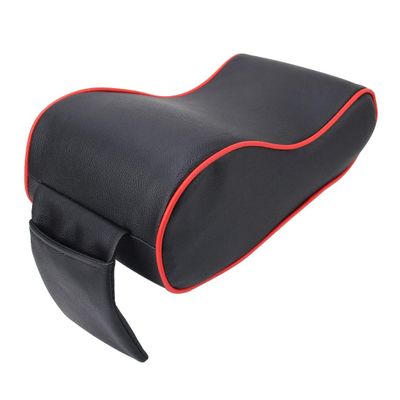 Lingland Universal Car PU Leather and Memory Foam Wrapped Armrest Box Breathable Car Armrest Box Mat with Phone Holder Storage Bag(Black) Car Storage Box Storage Box Storage Box (Color : Black)