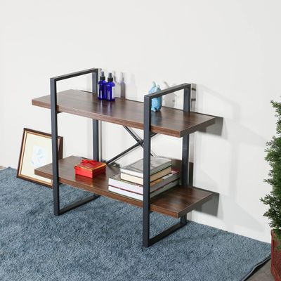 DAVEE Furniture Strohn and Adjustable Wood and Metal Display and Etagere Bookshelves and Bookcases - 35.43x12.5x28.54 inches