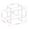 DAVEE Furniture Strohn and Adjustable Wood and Metal Display and Etagere Bookshelves and Bookcases - 35.43x12.5x28.54 inches view 2