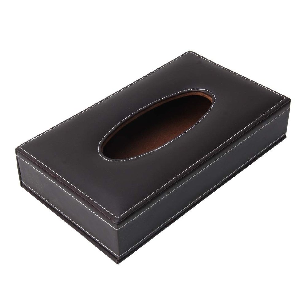 Lingland Universal Home Office Hotel Car Facial Tissue Box Case Holder Tissue Box Fashion and Simple Paper Napkin Bag (Not Include Napkin)(Black) Car Storage Box Storage Box Storage Box