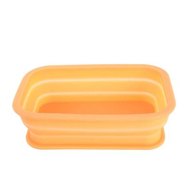 Lingland Rectangle Shape Style Scalable Silicone Storage Box for Vehicle and House(Orange) Car Storage Box Storage Box Storage Box (Color : Orange)