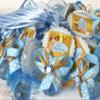 12 It's A Little Prince Blue Boy Baby Crown Garden Acrylic Pacifier Ribbon Necklaces Baby Shower Game Favors Prize Decorations view 2