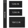 Bar Mat 4Pack IMIYOKU 0.3" Thick Durable Bar Mat for Spills Service Mat for Coffee Bars Restaurants and Counter Top Dish Drying Mat Glass Drying Mat (Black 1PC/18" x 12" +1PCS/23" x 3" +2PC/12" x 6") view 1