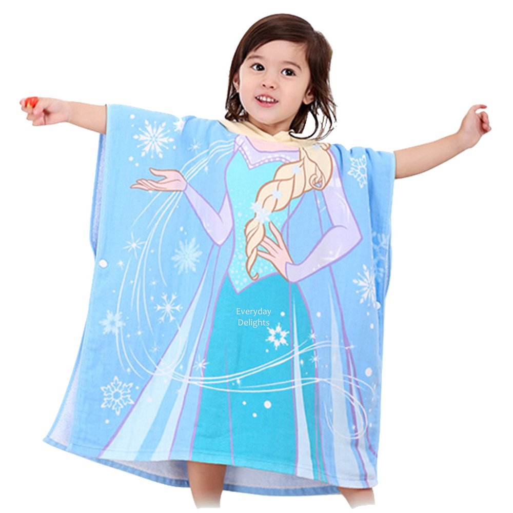 Everyday Delights Disney Frozen Elsa Bath Pool Beach Hooded Towel Poncho
