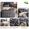 GZZBMY Plain Reversible Bedding Set,Reversible King Size Duvet Set Includes Duvet Cover & 2 Pillow Case & 1 Fitted Sheet,Cover Bedding Bedroom Set Double Set with Zipper Closure (Gray,150 * 200cm) view 2