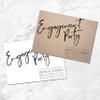 Engagement Invitations | Engagement Party Invites | Minimalist | Black and White | Craft | Kraft | Wedding Engagement | Modern view 3