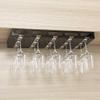 24in Wine Glass Rack - Under Cabinet,Hanging Wine Glass Holder,Iron Glass Rack - Chrome,26cm x 20cm(10in x 8in) view 4