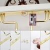 Wine Glass Rack - Under Cabinet, Hanging Wine Glass Holder, Iron Wine Glass Organizer - Chrome (Gold) view 3