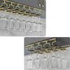 Wine Glass Rack - Under Cabinet, Hanging Wine Glass Holder, Iron Wine Glass Organizer - Chrome (Gold) view 4