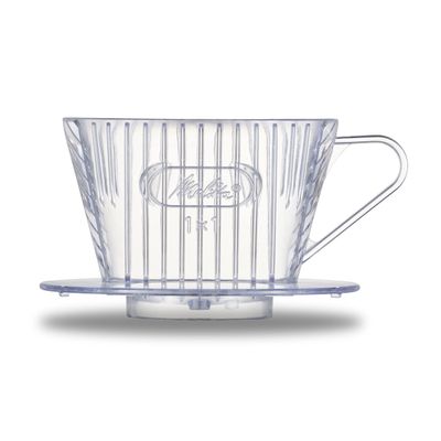 Melitta Coffee Dripper 1-2 Cup Clear Filter with 1x1 Measuring Spoon Plastic CF-T 1x1