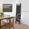 4 Panel Room Divider 6FT Steel Frame Screen Folding Privacy Divider Freestanding Partition for Home Office Bedroom, Black view 2