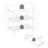 Kitchen Island with Solid Wood Top, White & Cherry Natural view 4