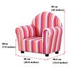 ZYCSKTL Couch Simple Striped Single Sofa Chair in The Living Room, Kindergarten Reading Learning Backrest Armchair, Suitable for 1-6 Years Old (Color : Pink, Size : 56 * 36.5 * 60cm) view 3